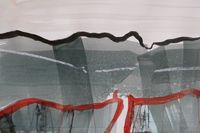 Landschaft II, 2020, Aquarell, Tusche, 50 x 70 cm